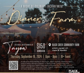 annual dinner at the farm event